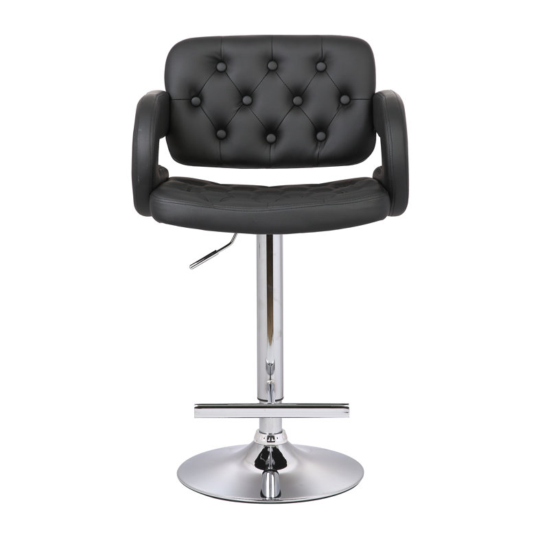 Orren Ellis Glamis Swivel Adjustable Height Bar Stool & Reviews Wayfair